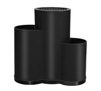 Countertop Spatula Organizer - Multipurpose Utensil Holder, Three Compartment Cutlery Rack, Silverware Storage Crock | Kitchen Cooking Setup, Wworkspace Organization, Daily Meal Preparation, Home