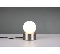 COUNTESS LAMPADA DA TAVOLO BASE IN METALLO ACCIAIO CON VETRO BIANCO ACCENSIONE TOUCH H. 17CM 1 LUCE ATTACCO E14