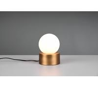 COUNTESS LAMPADA DA TAVOLO BASE IN METALLO OTTONE ANTICATO CON VETRO BIANCO ACCENSIONE TOUCH H. 17CM 1 LUCE ATTACCO E14