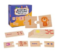 Counting Match Game, Number Learning Blocks Set, Early Education with Interactive Number Pieces, Smooth Wood Material Build, Style Design Toy, Home Use for Kindergarten and Study Play