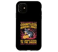 Countless Horrors Await Vintage Japanese Rat Meme Eat Cheese Custodia per iPhone 11