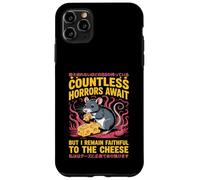 Countless Horrors Await Vintage Japanese Rat Meme Eat Cheese Custodia per iPhone 11 Pro Max