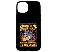 Countless Horrors Await Vintage Japanese Rat Meme Eat Cheese Custodia per iPhone 15 Plus
