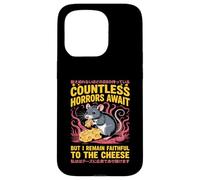 Countless Horrors Await Vintage Japanese Rat Meme Eat Cheese Custodia per iPhone 15 Pro