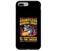Countless Horrors Await Vintage Japanese Rat Meme Eat Cheese Custodia per iPhone 7 Plus/8 Plus
