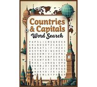 Countries & Capitals Word Search: Word Search Book with easy to read print about Countries, Capitals and More | 6x9 inches , 110 pages | 50+ puzzles ... and Adults | Gift for Holidays and Vacations