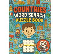Countries Word Search: 50 Word Searches about world countries, capitals, geography, and more | Puzzles for Travelers and Learners | 8.5 x 11 inches, 101 pages