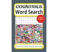 Countries Word Search Puzzle Book: Word Searches with Easy to Read Words about Countries, Nations, Province and more 6 x 9 inches, 110 pages 50+ puzzles. Gift for Vacations Holidays and Free Times.
