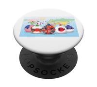 Country Balls Da USA Regno Unito Giappone PopSockets PopGrip Adesivo
