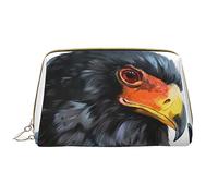 Country Barn Wood Door Leathers Borsa per il trucco lavabile per le donne, borse cosmetiche da viaggio, astuccio portatile con cerniera astuccio organizer, Aquila, Taglia unica