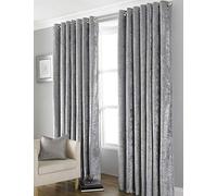 COUNTRY CLUB Bliss - Tende termiche in velluto riccio con occhielli, completamente foderate, colore: grigio, 90 x 90 cm