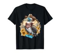 Country Cowboy Blu Piedi Booby Cowgirl Western Texax Maglietta