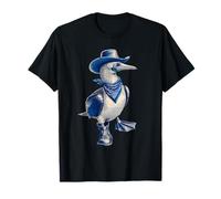 Country Cowboy Blu Piedi Booby Cowgirl Western Texax Maglietta