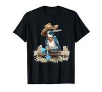 Country Cowboy Blu Piedi Booby Cowgirl Western Texax Maglietta