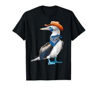 Country Cowboy Blu Piedi Booby Cowgirl Western Texax Maglietta