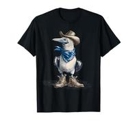 Country Cowboy Blu Piedi Booby Cowgirl Western Texax Maglietta