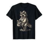 Country Cowboy Raccoon Trash Panda Cowgirl Western Texas Maglietta