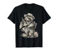 Country Cowboy Raccoon Trash Panda Cowgirl Western Texas Maglietta