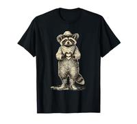 Country Cowboy Raccoon Trash Panda Cowgirl Western Texas Maglietta