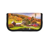 Country Farm - Astuccio piccolo per matite, semplice ed estetico, astuccio per matite, portapenne da ufficio, Nero , Taglia unica, Organizer per borse