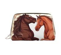 Country Farm - Borsa per il trucco in pelle, grande capacità, da viaggio, per articoli da toeletta a doppio scopo e borsa per il trucco, Motivo animali, Taglia unica, Zaino per la scuola