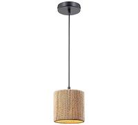 Country Farmhouse Piccolo Lampadario Rotondo Rattan & Corda di Canapa Tessitura Apparecchio per Soggiorno Cucina e Camera Da Letto Rustico Decorazione Casa Illuminazione