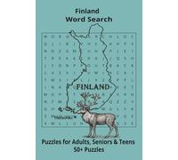Country Finland Word Searches: Puzzle Book (6x9”, 111 pages, 50+ Puzzles,… Gift for ;Travellers, Study, during Vacation, Holiday or Time to Relax