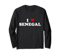 Country Heart Pride - Funny I love Senegal Maglia a Manica