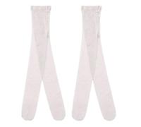 Country Kids Collant da ragazza in lycra setosa a vita, bianco, 3-5 anni, 2 paia