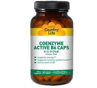 Country Life, glutine libero, coenzima attivo B6 Caps, P-P-5/PAK, 30 Veggie Caps