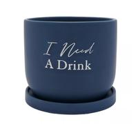 Country Living I Need A Drink Ceramic Vaso per Piante (WD3471)