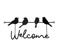 Country LivingWelcome Metallo Uccelli Giardinaggio Placca (WD3433)
