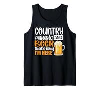 Country Music And Beer Thats Why Im Here Drinking Team Beer Canotta