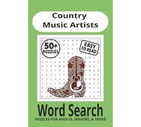 Country Music Artists Word Search Puzzle Book: Word Searches with Easy to read Print about Country Music Artists Search, (6 X 9 Inches) 110 pages | 50 ... Gifts for Vacations, Holiday and Free time.