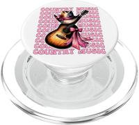 Country Music - Cappello da ragazza mucca con fiocco e fiocco per chitarra, colore: rosa PopSockets PopGrip per MagSafe