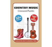 Country Music Crossword Puzzles: Crossword Puzzles with Easy to Read Print about Country Music, Country Legends, Favorite Genre and More I 6x9 inches, ... Gift for country music lovers and fans
