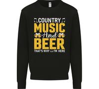 Country Music E Birra Ecco Perché Sono Qui Uomo Felpa