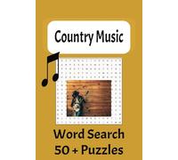 Country Music Word Search Book: Word searches with easy to read print about country music, country themes, and more. 6 x 9 inches, 110 pages, 50 plus puzzles... Gift for all occasions.