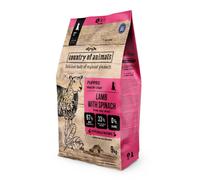 COUNTRY OF ANIMALS Puppies Lamb with Spinach S 9 kg agnello con spinaci, cibo secco per cuccioli