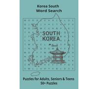 Country South Korea Word Searches: Puzzle Book 6x9”, 111 pages, 50+ Puzzles,… Gift for ;Travellers, Study, during Vacation, Holiday or Time to Relax