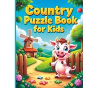 Country-Themed Variety Puzzle Book for Kids Aged 6-12: Fun & Educational Puzzles from Around the World | Crossword, Word Search, Sudoku & Complete the Word Games | Large Print with Solutions