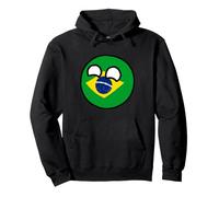Countryballs Brasile Divertente Felpa con Cappuccio