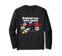 Countryballs Planets Design with Poland Can Into Space Maglia a Manica