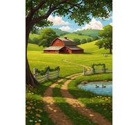 Countryside 1500 Piece Jigsaw Puzzles for Adults, Colourful, Challenging & Brainteasing Adult puzzles 1500 Pieces Scenery, Fun jigsaws for The Whole Family 34x22 inch