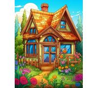 Countryside Coloring Bliss: Cozy Homes and Colorful Gardens for Adults and Kids.: Discover rustic comfort in every page of flowers, fields, and farm homes 500 pages.