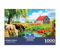 Countryside Farm Pond Puzzle Giochi 1000 Pezzi Regalo Per Amore E Amico Arte Interesting Puzzle Adulti Idea Regalo Per 38x26cm/1000pcs