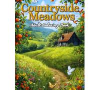 Countryside Meadows Adult Coloring Book: 38 Beautiful Pages with Wildflowers, Rolling Hills and Rustic Barns - Perfect for Creative Minds who Love ... Blooming Gardens and Peaceful Scenery