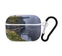 County Clare The Cliffs AirPods Pro 2, custodia protettiva rigida antiurto per donne e uomini, compatibile con custodia Airpod Pro di 2a/1a generazione con portachiavi, bianco