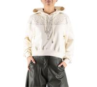 County of Milan felpa donna con cappuccio e strass panna