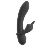 Couple Choice - anello fallico e vibratore punto G - silicone grigio